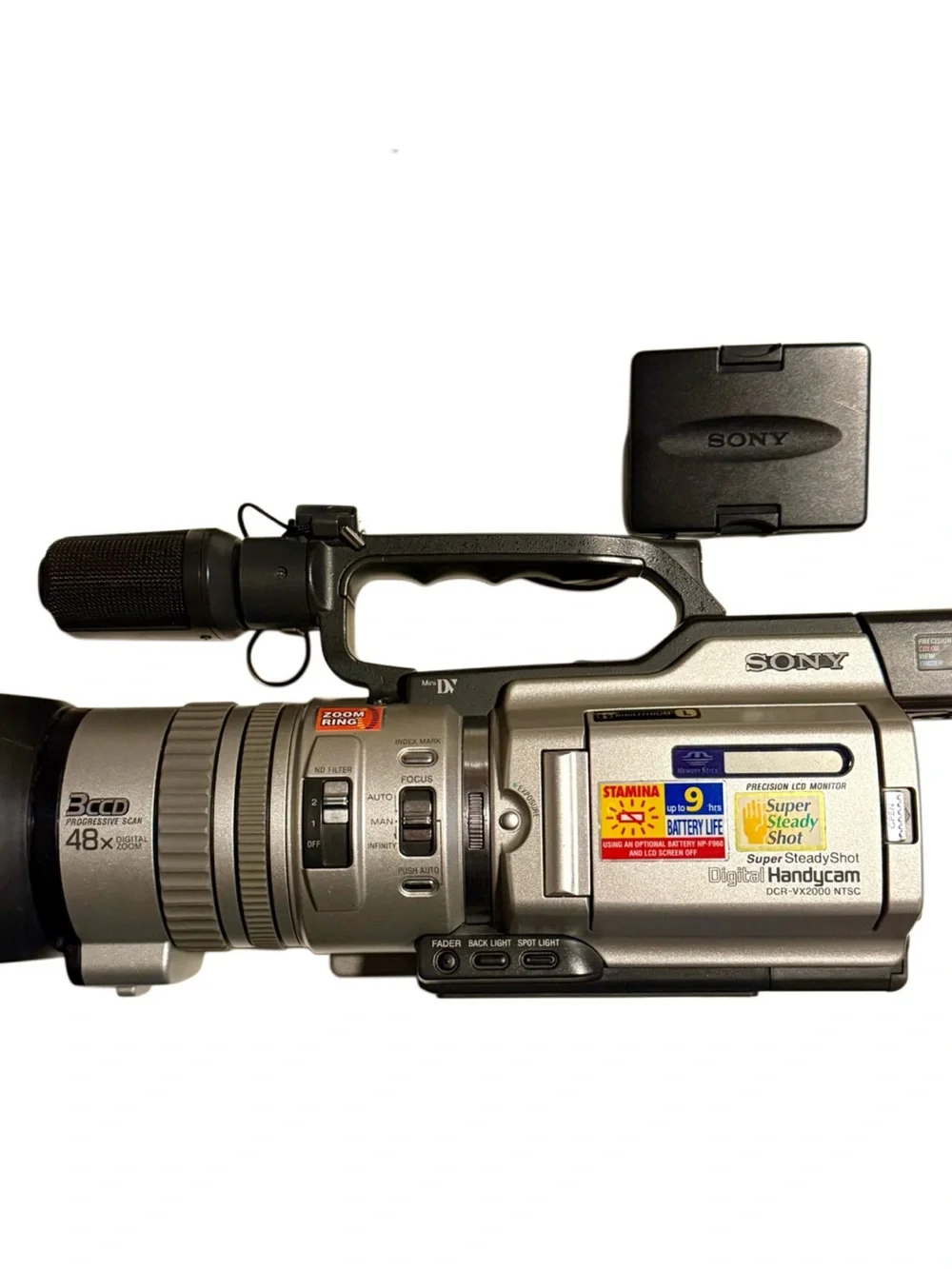 Sony MiniDV DCR-VX2000 Bundle W/17 NIB Tapes, Charger, 1 Working Battery, Remote